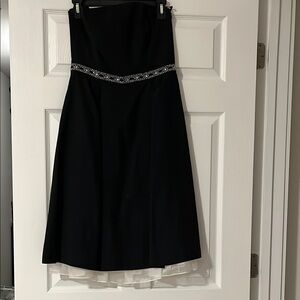 Ann Taylor Elegant Black Strapless Dress